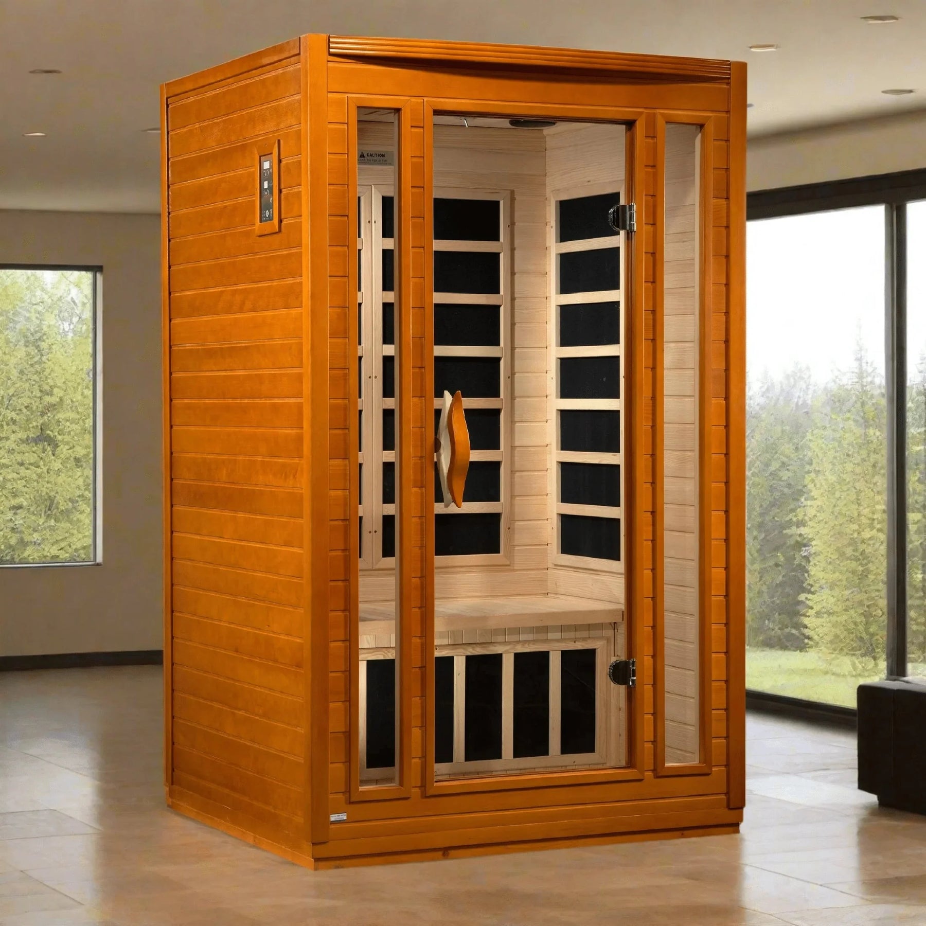 Dynamic "San Marino" 2-person Low EMF FAR Infrared Sauna DYN-6210-01-Dynamic Saunas-HQ Sauna