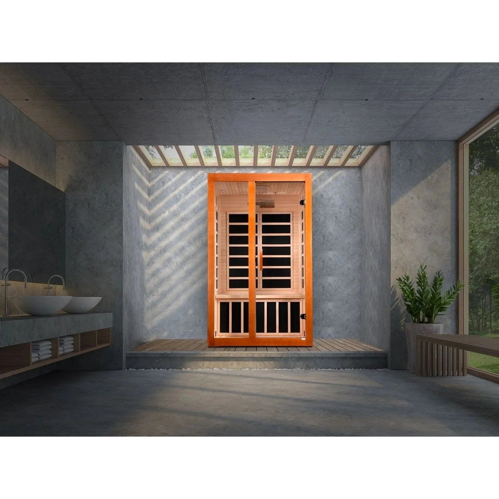 Dynamic Santiago Elite 2-person Ultra Low EMF FAR Infrared Sauna-Dynamic Saunas-HQ Sauna