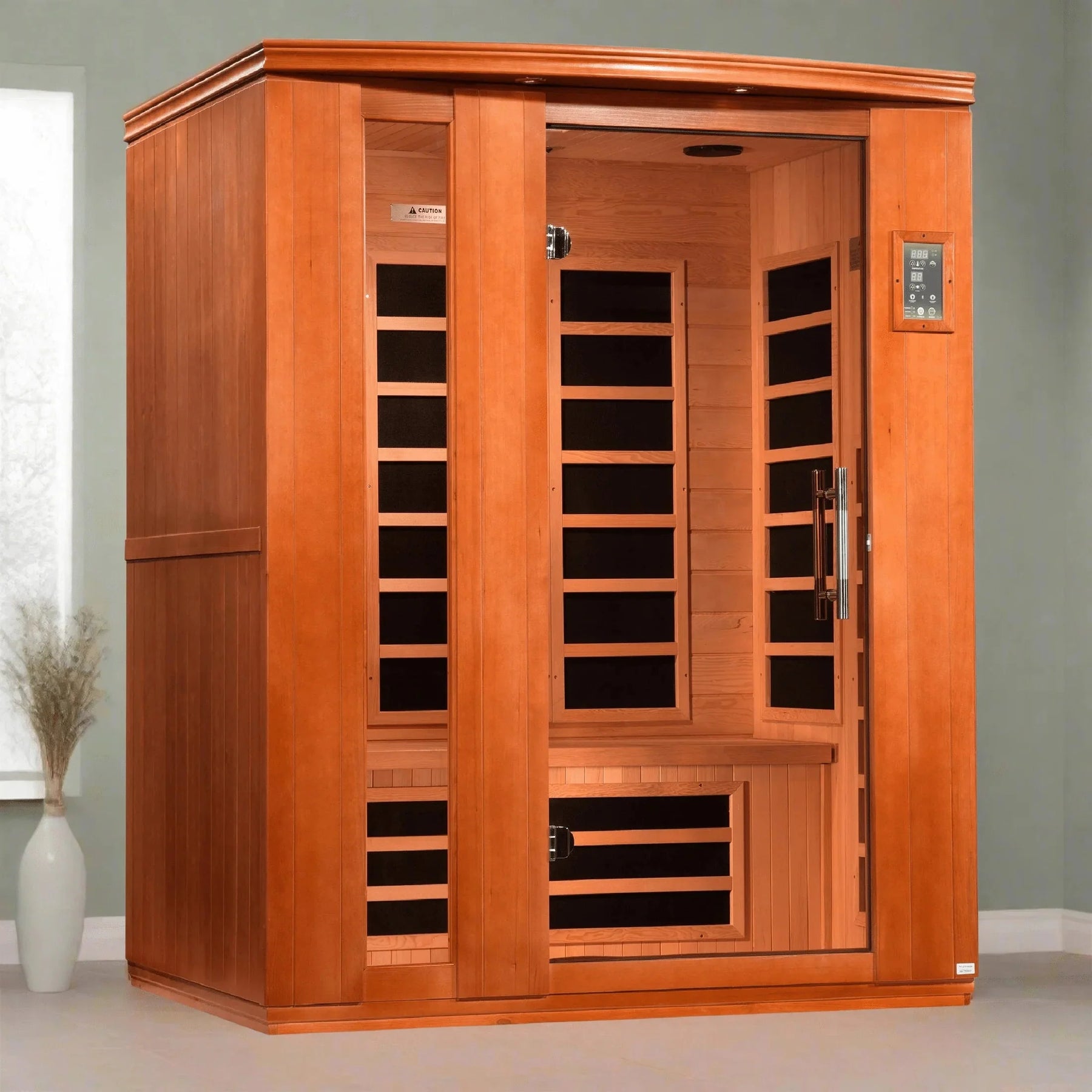 Dynamic Saunas "Lugano" 3-person Low EMF FAR Infrared Sauna DYN-6336-02-Dynamic Saunas-HQ Sauna