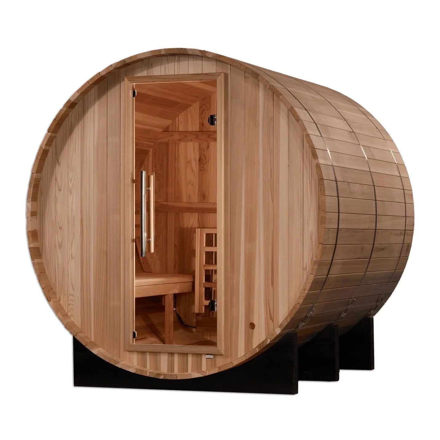 Golden Designs "Arosa" 4 Person Barrel Traditional Sauna GDI-B004-01-Golden Designs-HQ Sauna