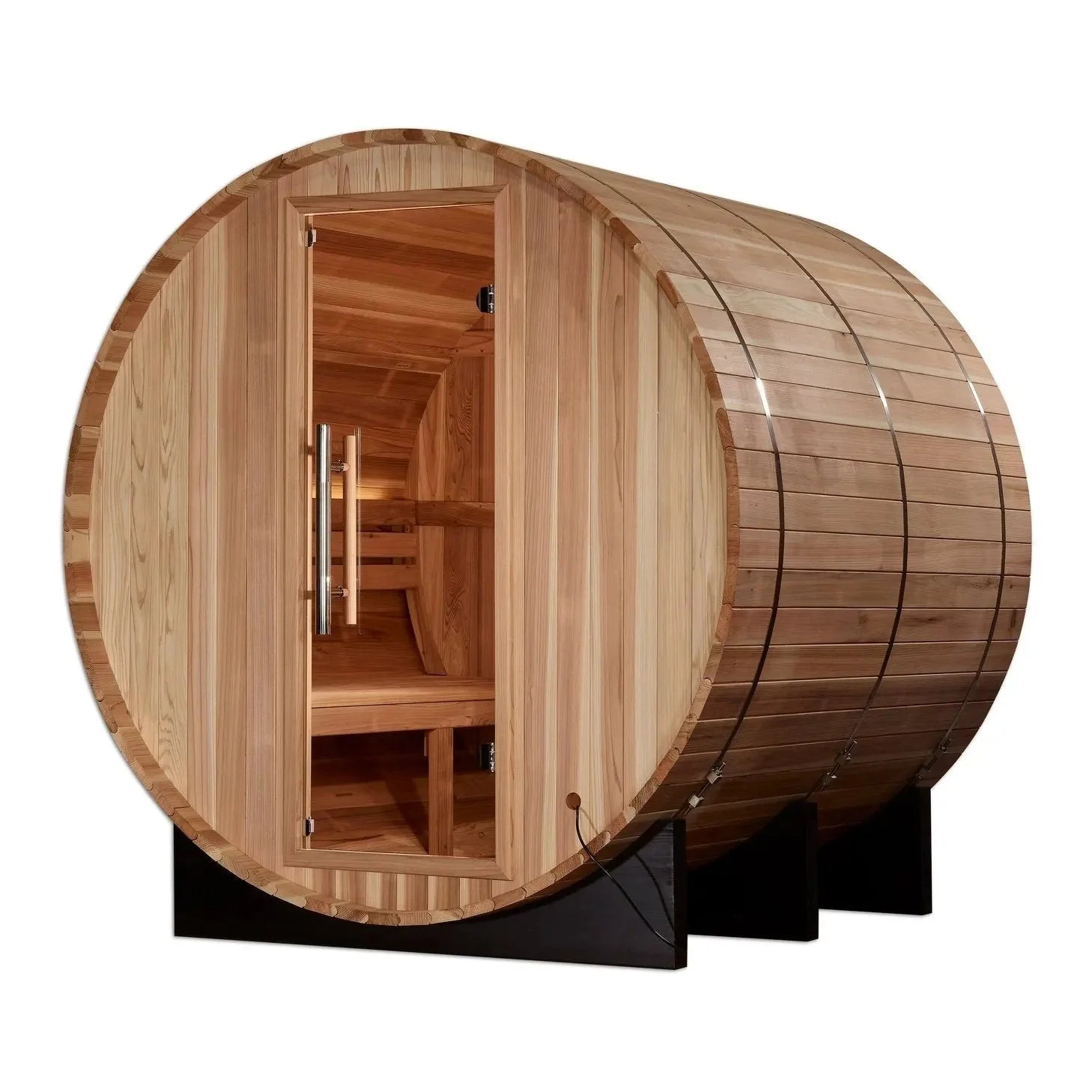 Golden Designs "Arosa" 4 Person Barrel Traditional Sauna GDI-B004-01-Golden Designs-HQ Sauna