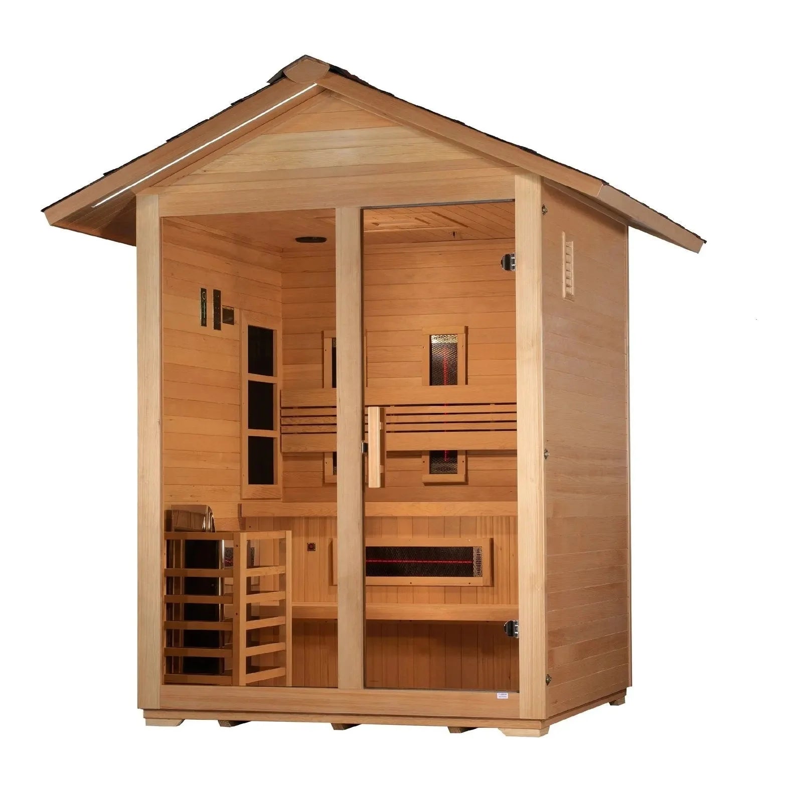 Golden Designs "Carinthia" 3 Person Hybrid Outdoor Sauna GDI-8123-01-Golden Designs-HQ Sauna