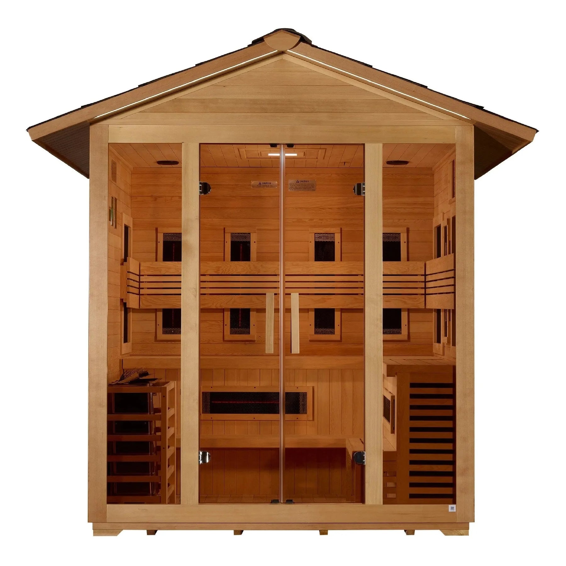 Golden Designs "Gargellen" 5 Person Hybrid Outdoor Sauna GDI-8125-01-Golden Designs-HQ Sauna
