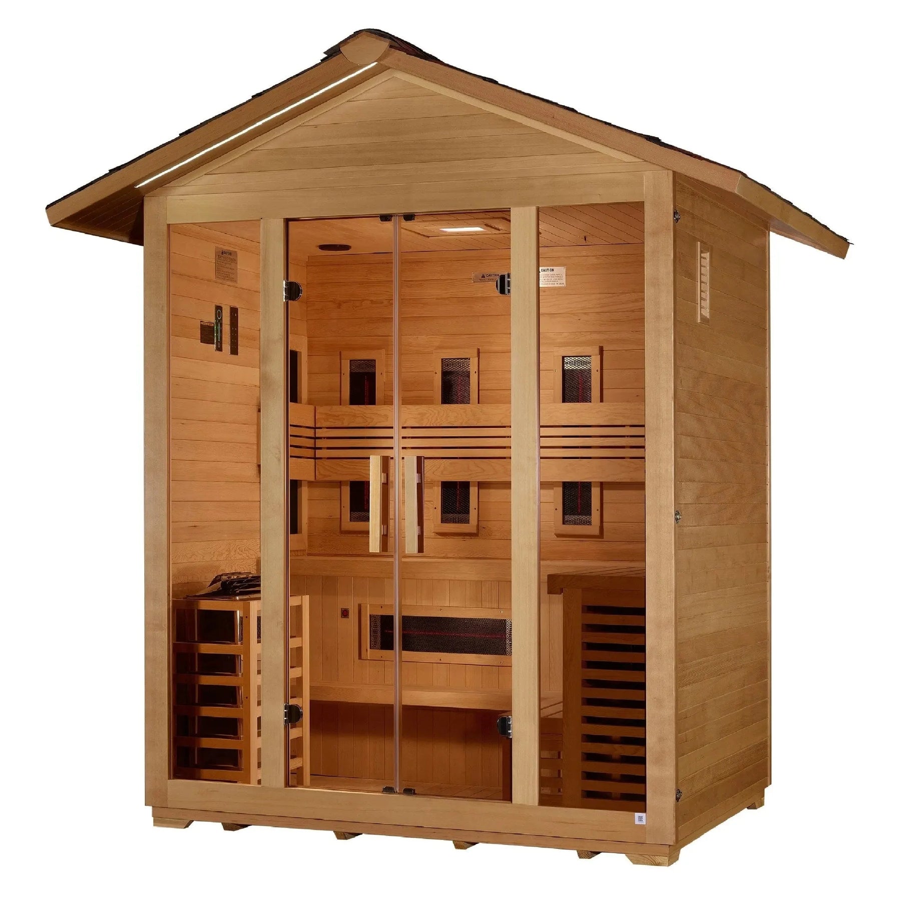 Golden Designs "Gargellen" 5 Person Hybrid Outdoor Sauna GDI-8125-01-Golden Designs-HQ Sauna