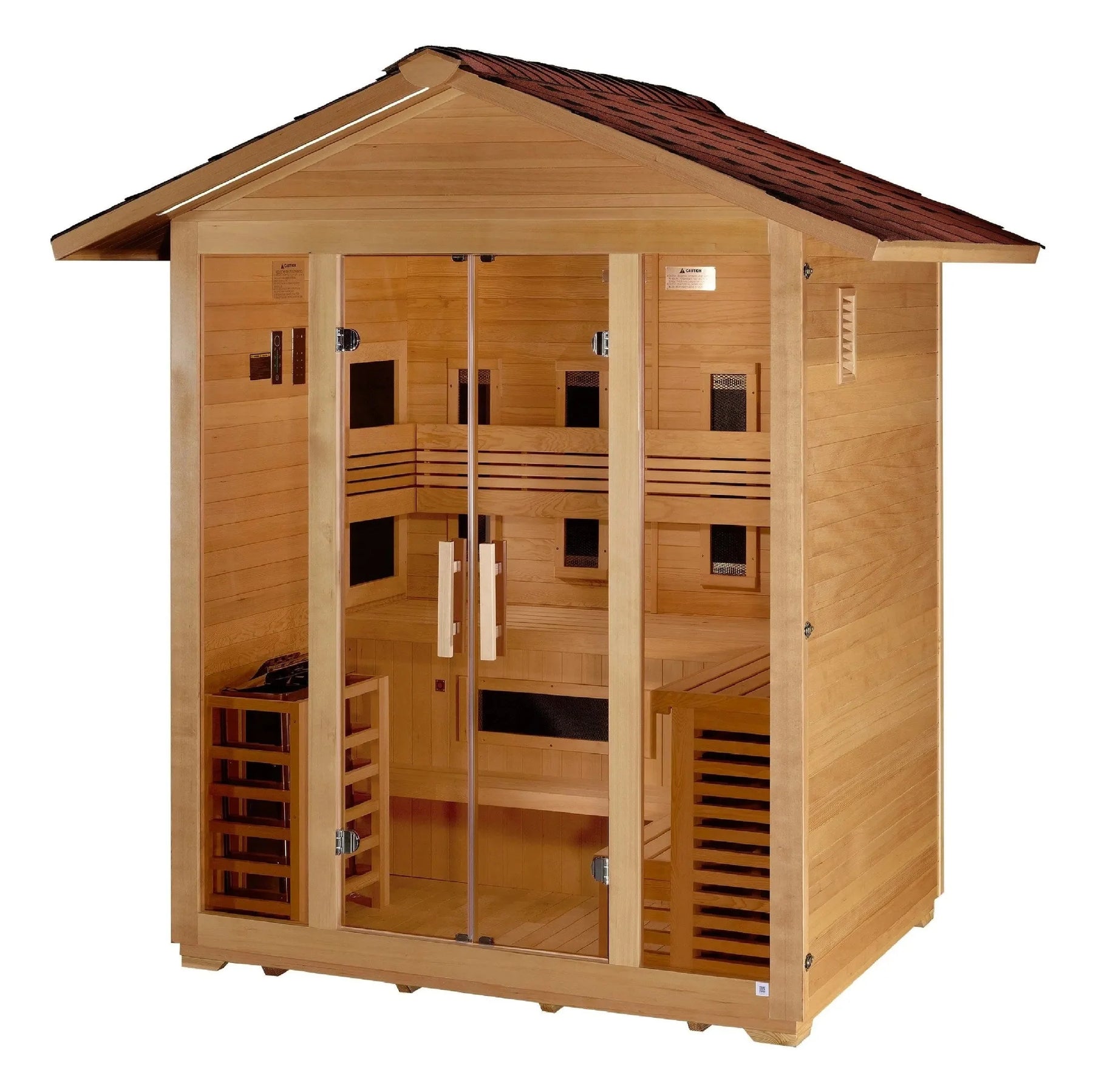 Golden Designs "Gargellen" 5 Person Hybrid Outdoor Sauna GDI-8125-01-Golden Designs-HQ Sauna