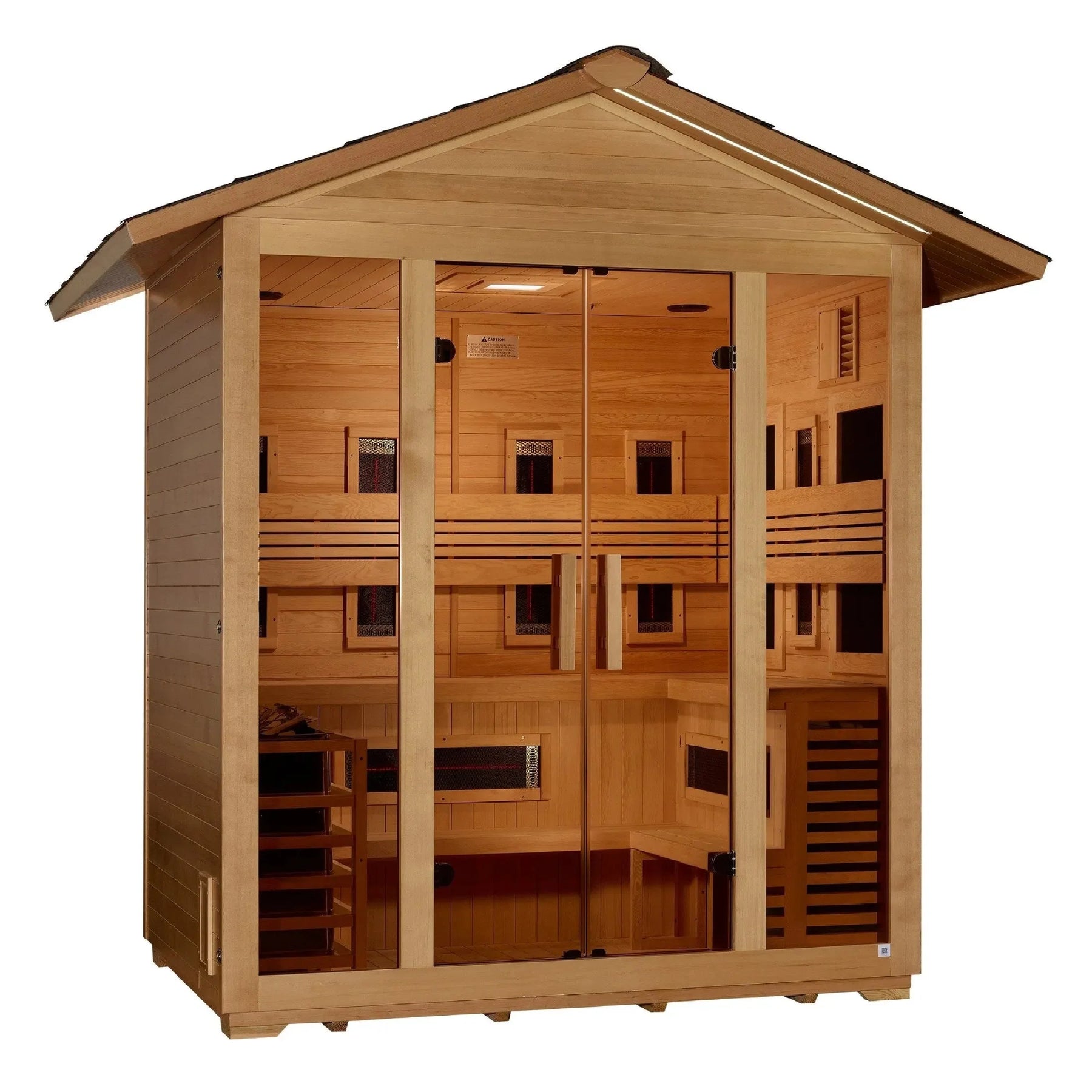 Golden Designs "Gargellen" 5 Person Hybrid Outdoor Sauna GDI-8125-01-Golden Designs-HQ Sauna