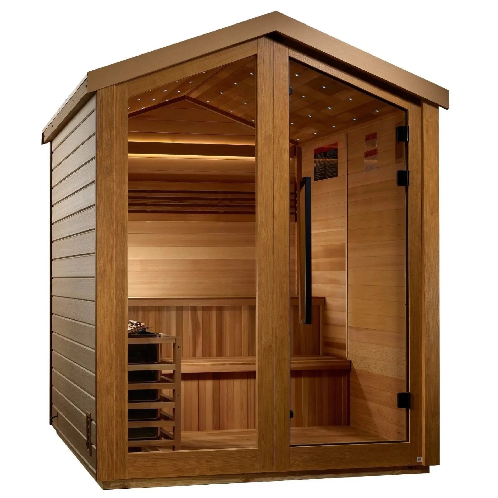 Golden Designs Kaarina 6 Person Outdoor Traditional Sauna GDI-8506-01-Golden Designs-HQ Sauna