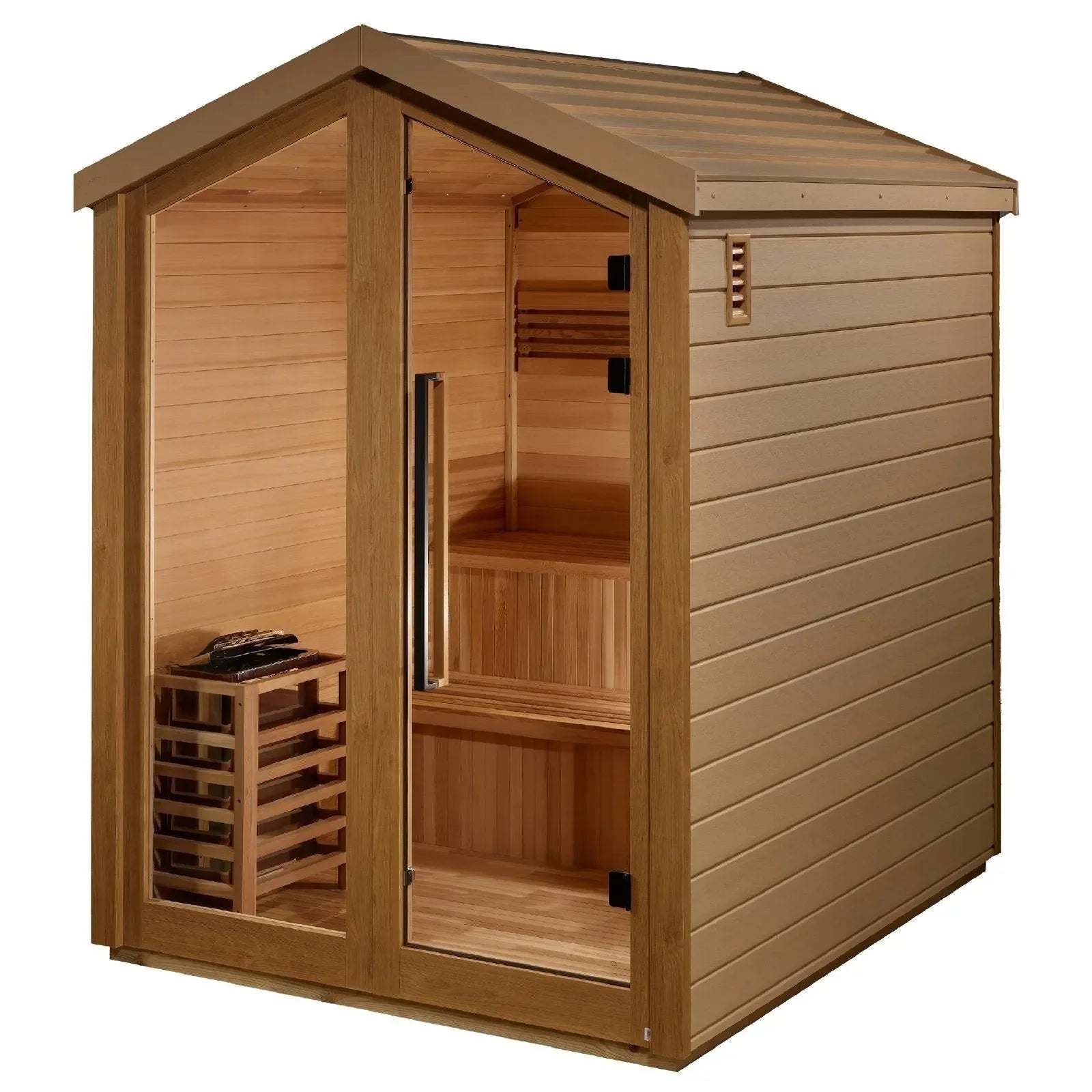 Golden Designs Kaarina 6 Person Outdoor Traditional Sauna GDI-8506-01-Golden Designs-HQ Sauna