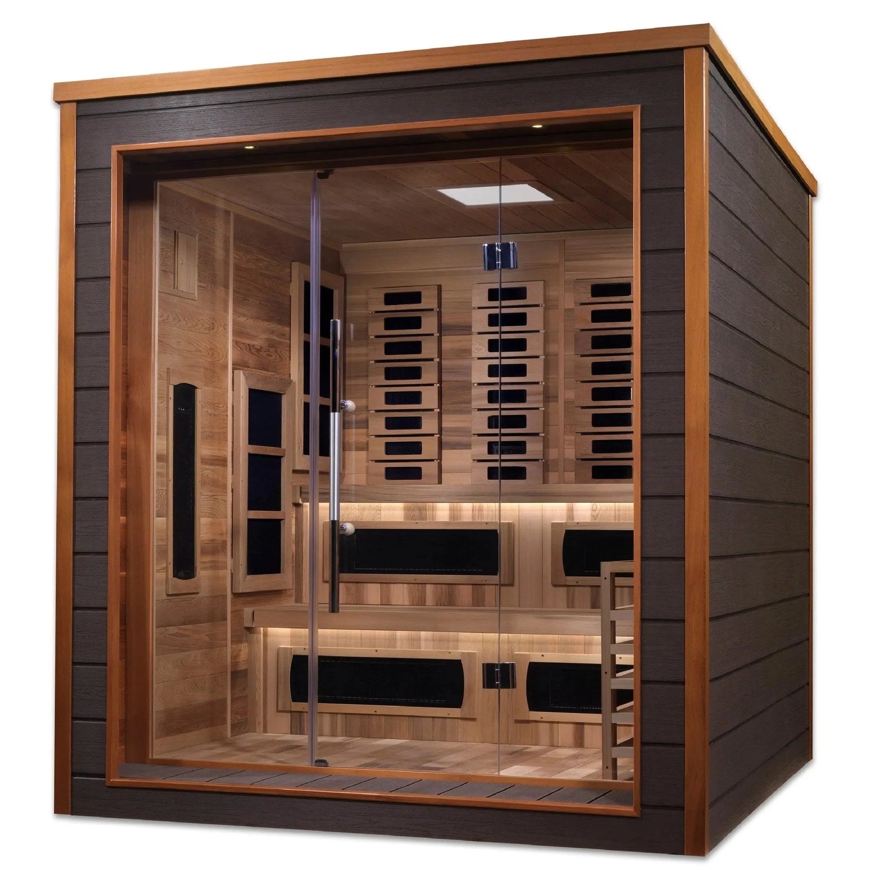 Golden Designs Karlstad 6 Person Hybrid Outdoor Sauna GDI-8226-01-Golden Designs-HQ Sauna