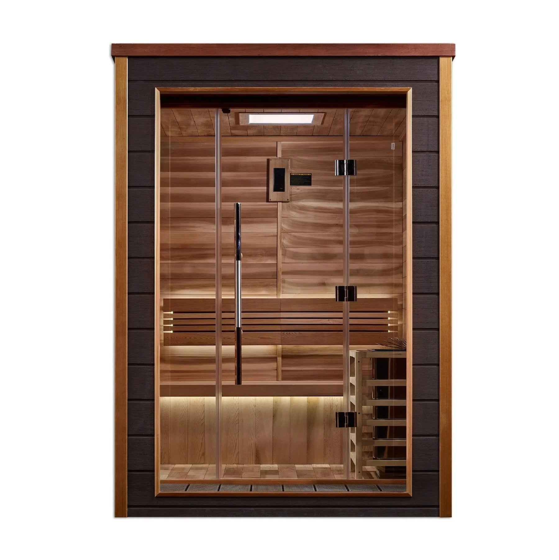 Golden Designs Narvik 2 Person Outdoor Traditional Sauna GDI-8202-01-Golden Designs-HQ Sauna