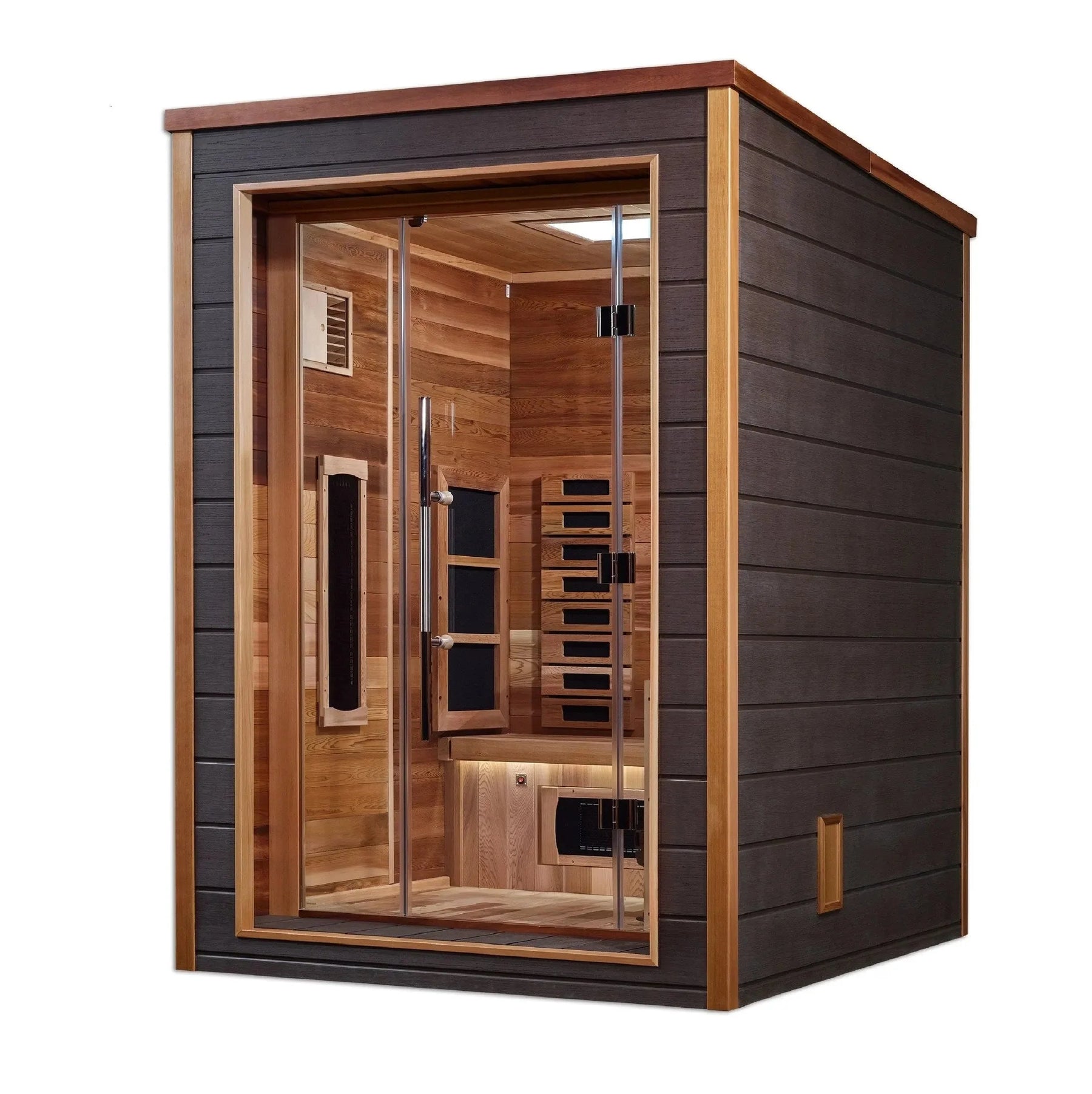 Golden Designs Nora 2 Person Hybrid Outdoor Sauna GDI-8222-01-Golden Designs-HQ Sauna