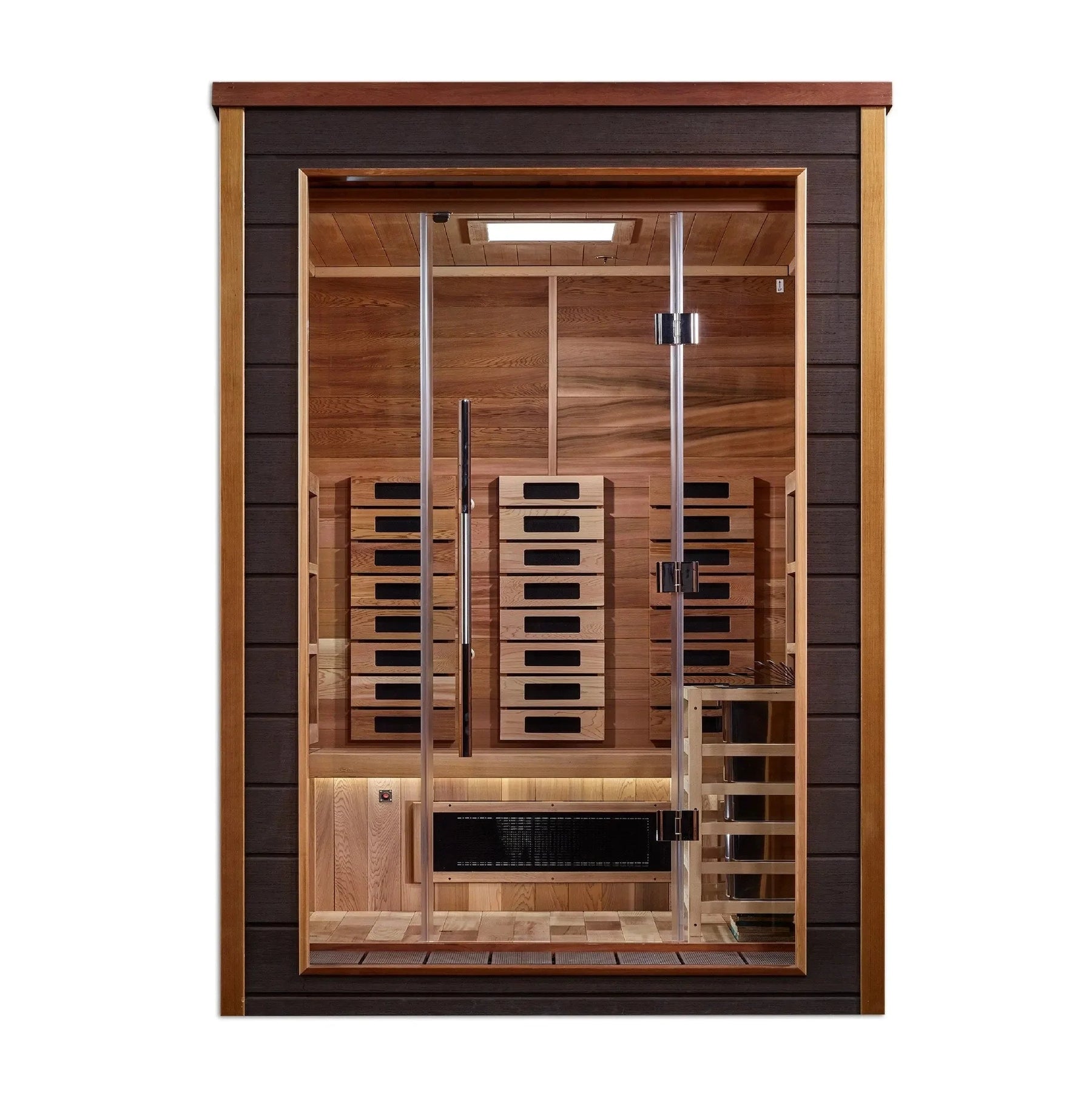 Golden Designs Nora 2 Person Hybrid Outdoor Sauna GDI-8222-01-Golden Designs-HQ Sauna