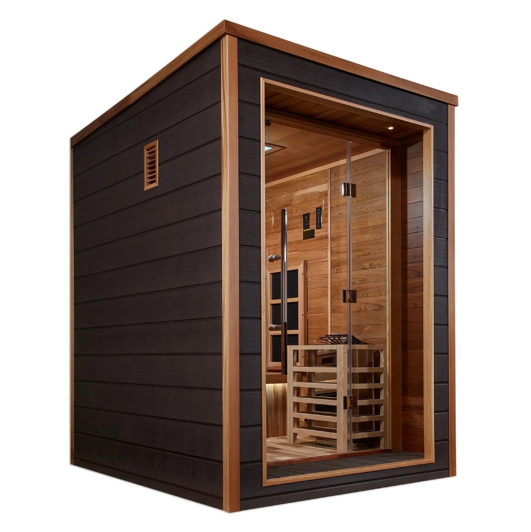 Golden Designs Nora 2 Person Hybrid Outdoor Sauna GDI-8222-01-Golden Designs-HQ Sauna