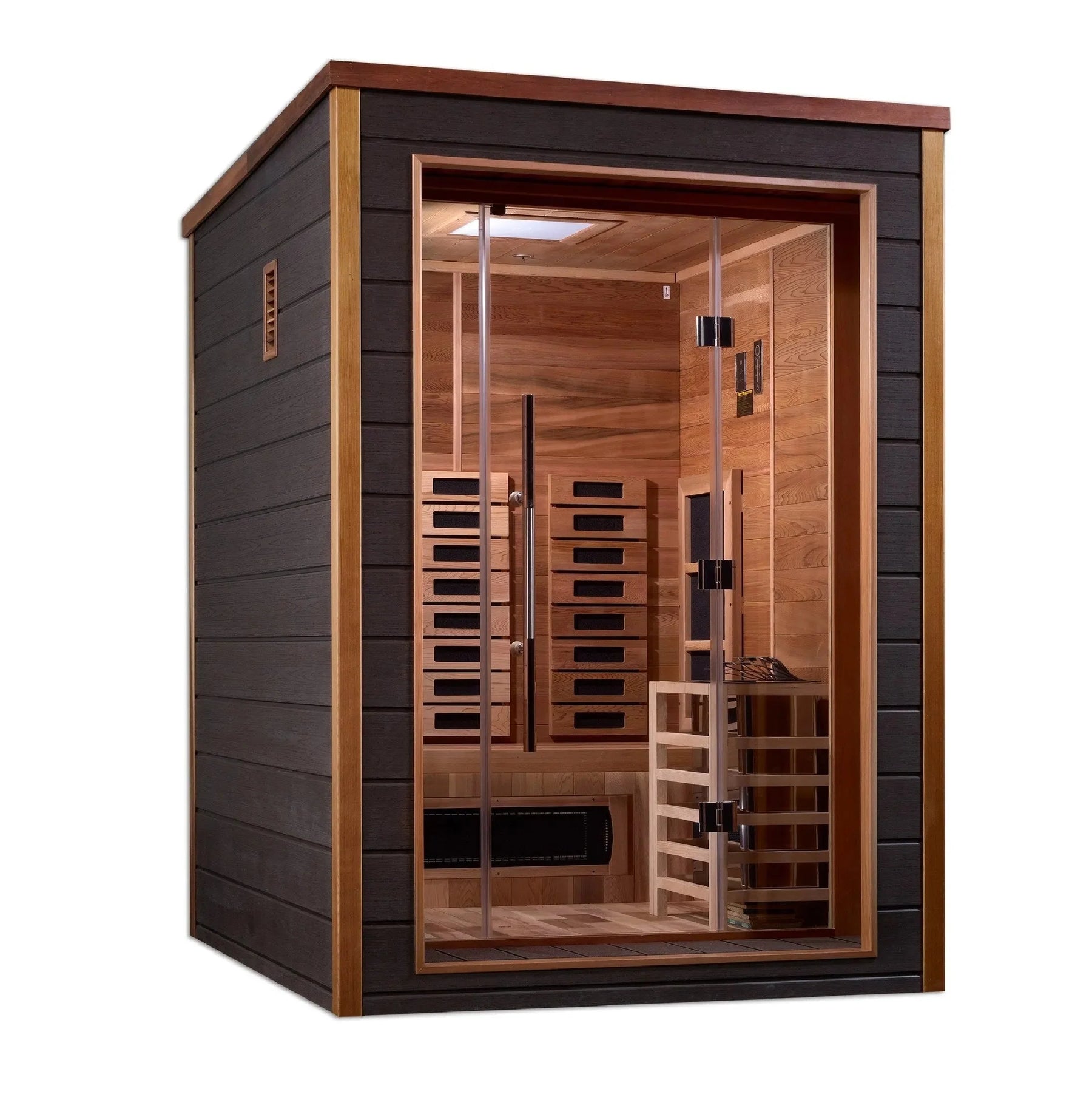 Golden Designs Nora 2 Person Hybrid Outdoor Sauna GDI-8222-01-Golden Designs-HQ Sauna