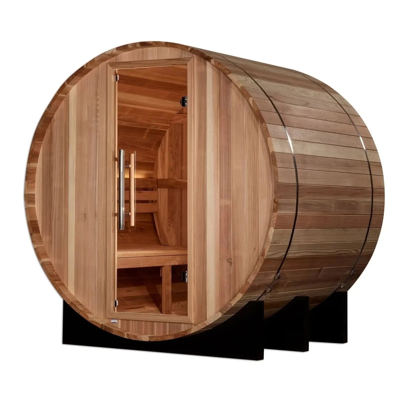 Golden Designs "St. Moritz" 2 Person Barrel Traditional Sauna GDI-B002-01-Golden Designs-HQ Sauna