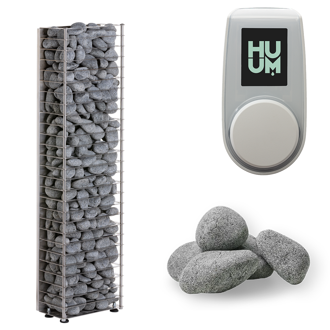 HUUM CLIFF Series 10.5kW Sauna Heater Package-HUUM-UKU Local with White Case-HQ Sauna