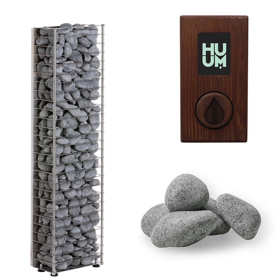 HUUM CLIFF Series 10.5kW Sauna Heater Package-HUUM-UKU Local with Wood Case-HQ Sauna