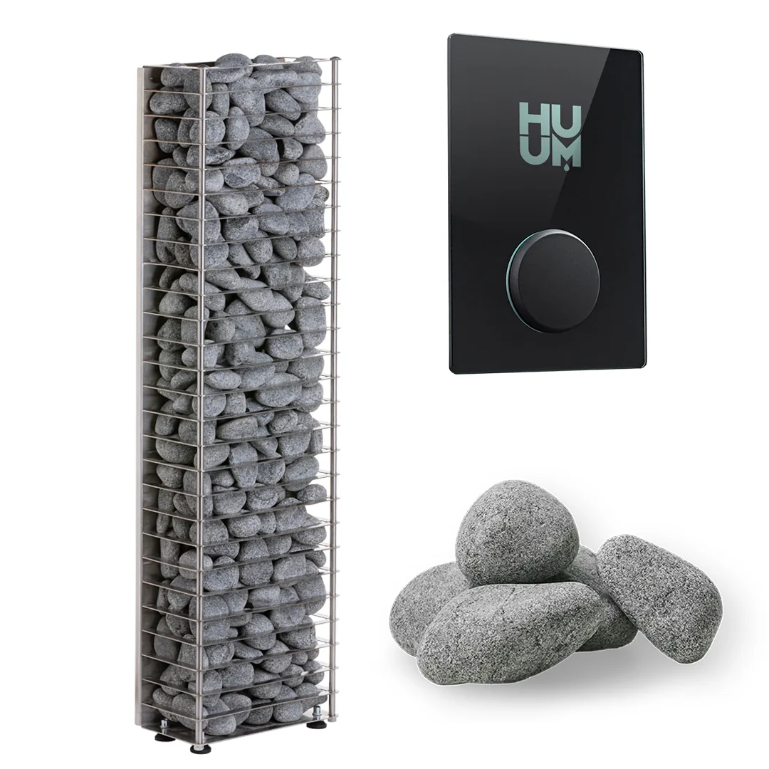 HUUM CLIFF Series 10.5kW Sauna Heater Package-HUUM-UKU WiFi Glass-HQ Sauna