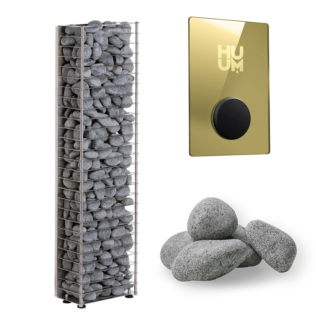 HUUM CLIFF Series 10.5kW Sauna Heater Package-HUUM-UKU WiFi Gold-HQ Sauna