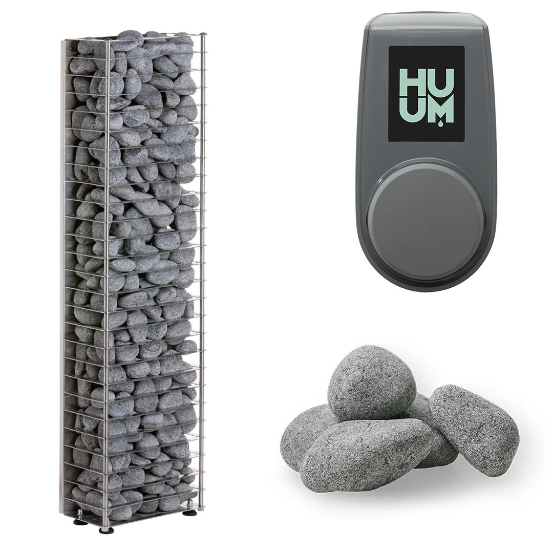 HUUM CLIFF Series 10.5kW Sauna Heater Package-HUUM-UKU Local with Gray Case-HQ Sauna