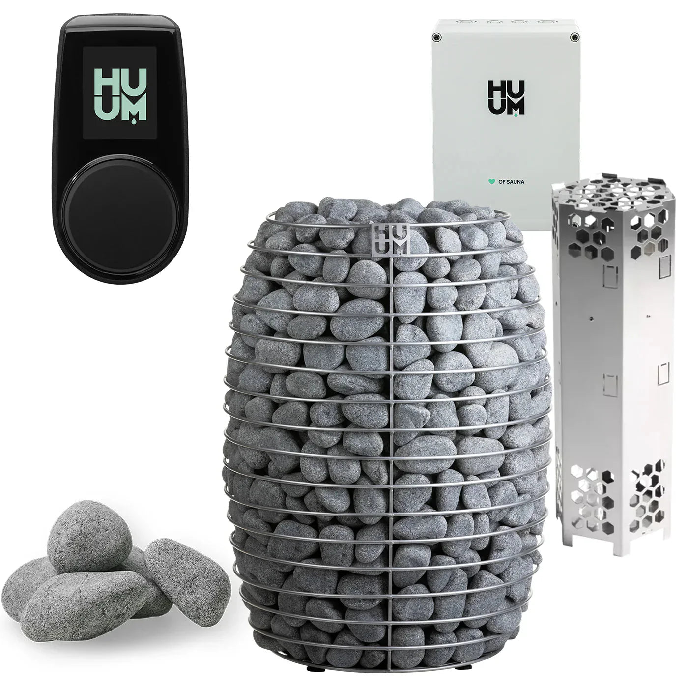 HUUM HIVE 15.0kW Electric Sauna Heater Package-HUUM-UKU Local Black-HQ Sauna