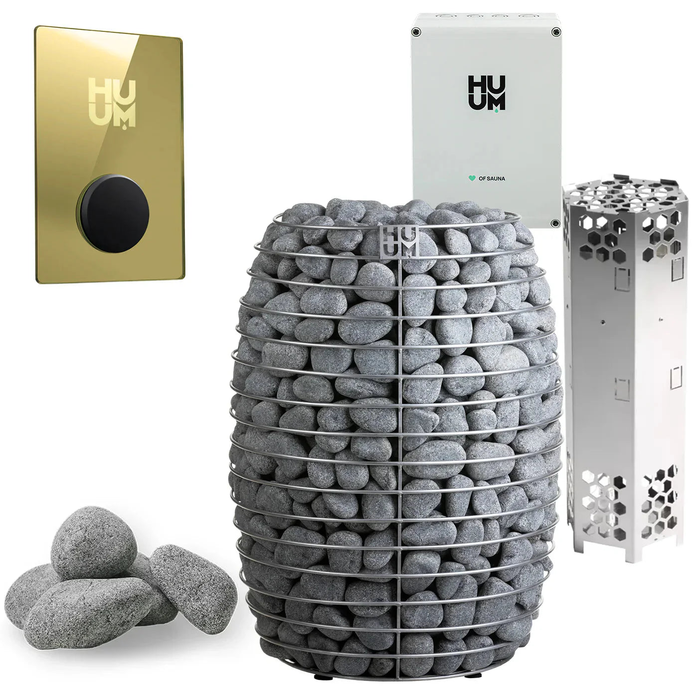 HUUM HIVE 18.0kW Electric Sauna Heater Package-HUUM-UKU WiFi Gold-HQ Sauna
