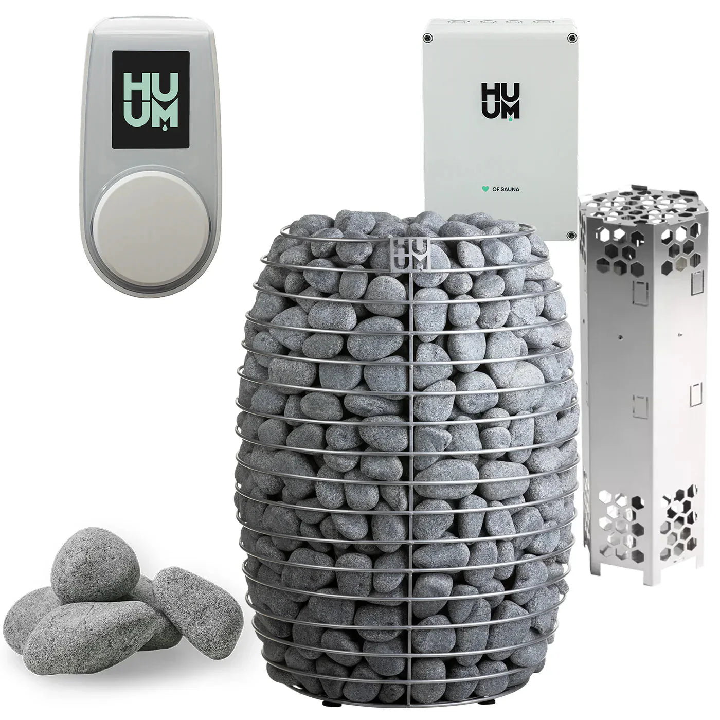 HUUM HIVE 18.0kW Electric Sauna Heater Package-HUUM-UKU Local with White Case-HQ Sauna