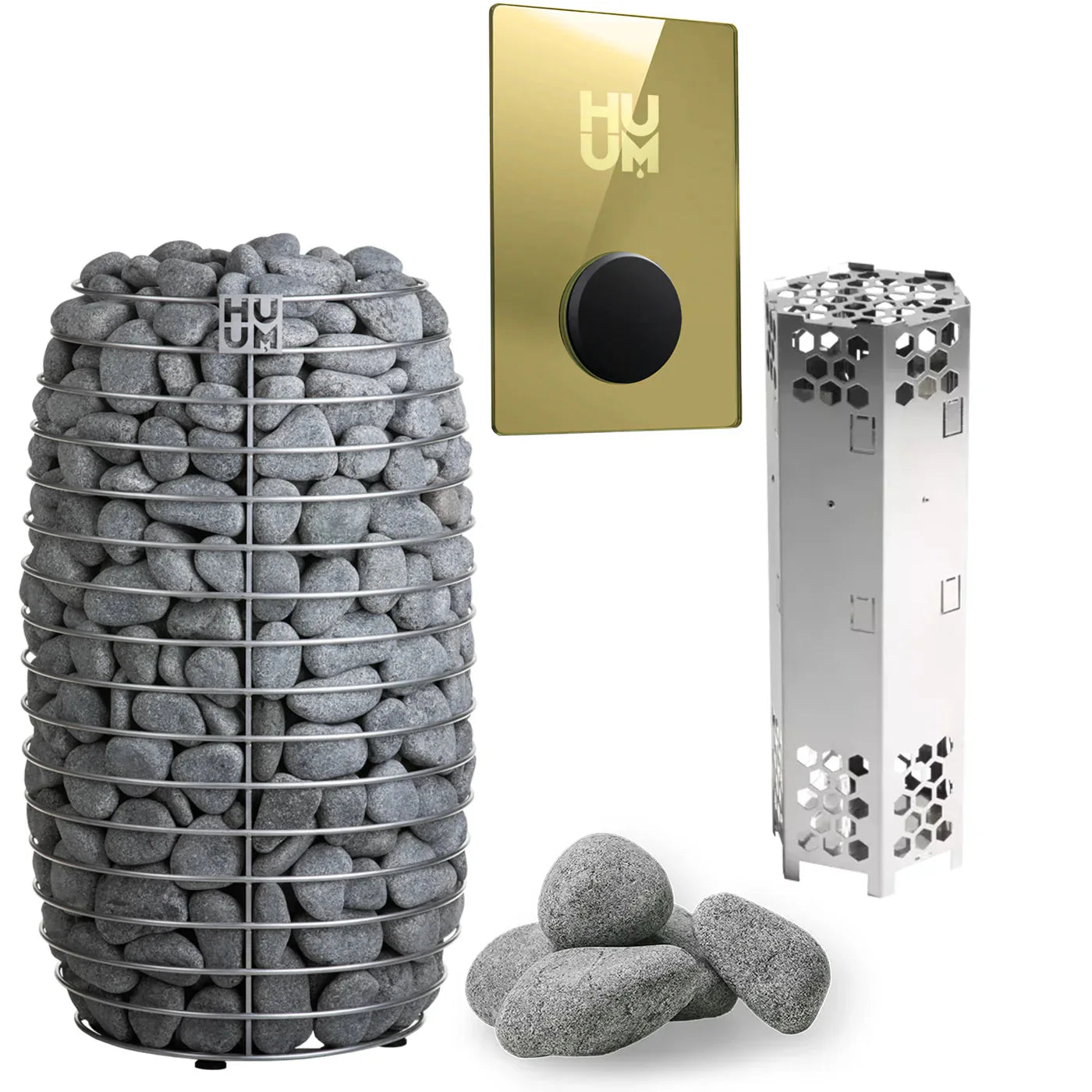 HUUM HIVE Mini 6.0kW Electric Sauna Heater Package-HUUM-UKU WiFi Gold-HQ Sauna