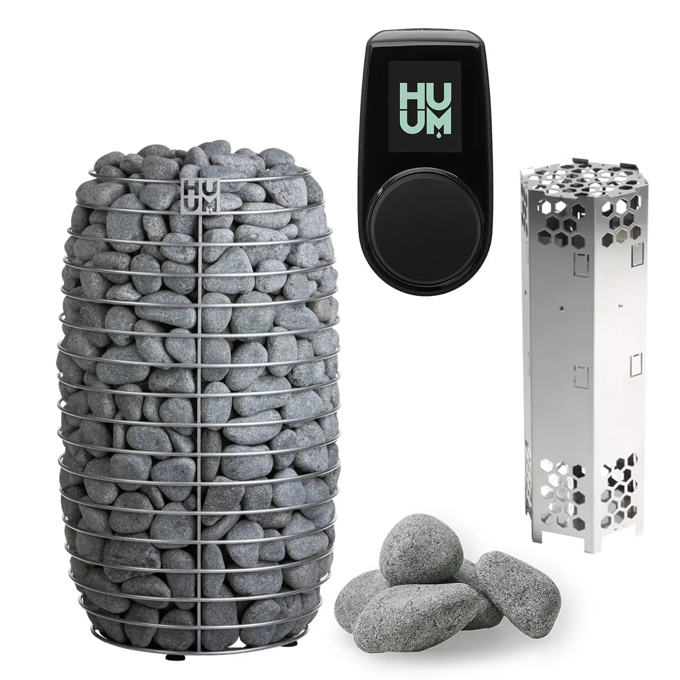 HUUM HIVE Mini 6.0kW Electric Sauna Heater Package-HUUM-UKU Local Black-HQ Sauna