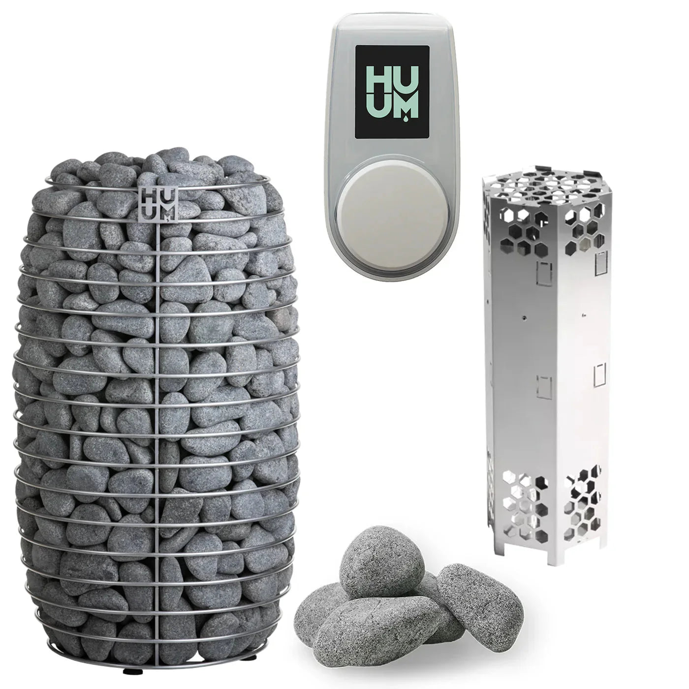 HUUM HIVE Mini 6.0kW Electric Sauna Heater Package-HUUM-UKU Local with White Case-HQ Sauna