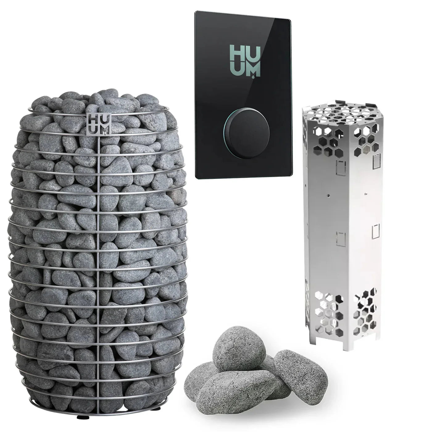HUUM HIVE Mini 6.0kW Electric Sauna Heater Package-HUUM-UKU WiFi Glass-HQ Sauna