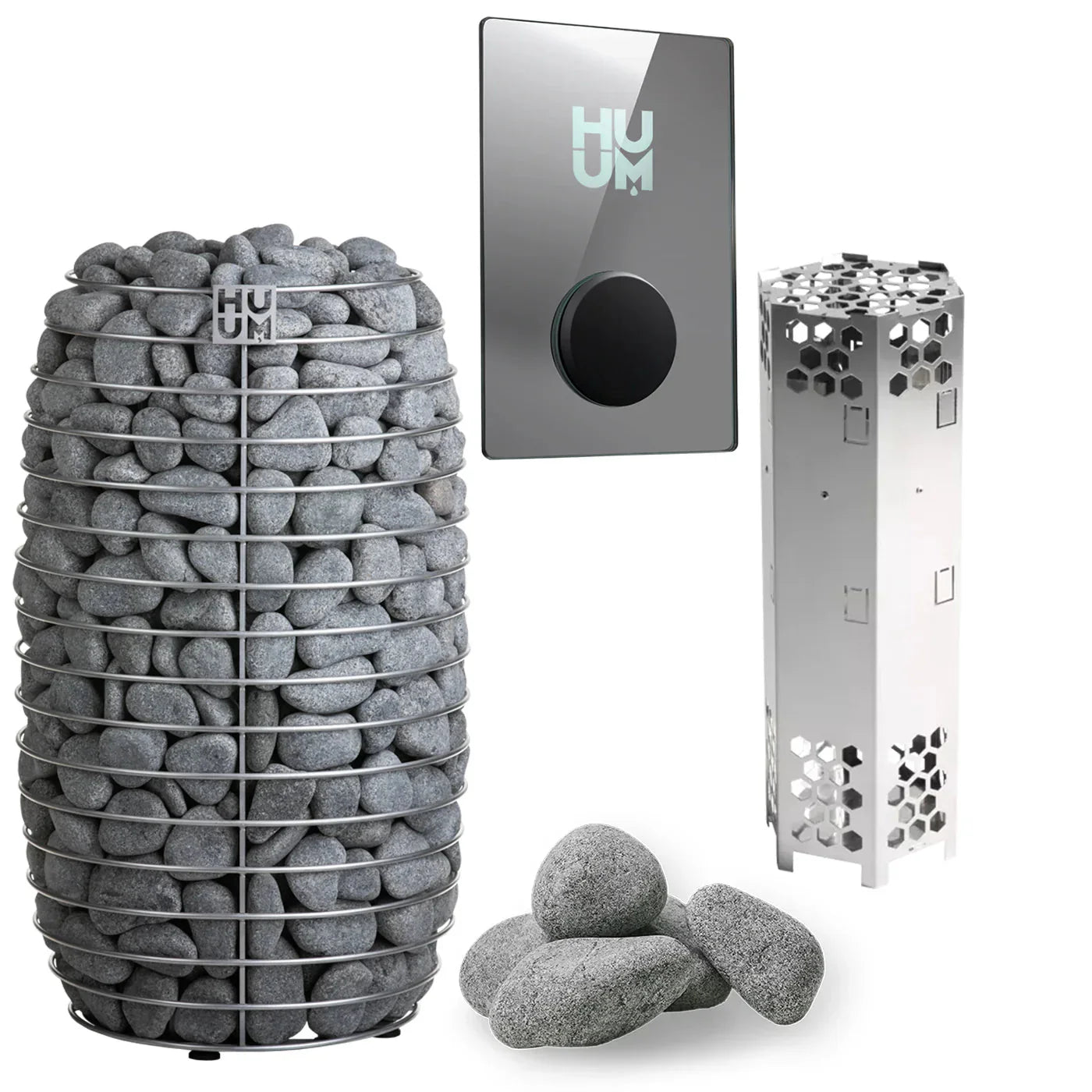 HUUM HIVE Mini 6.0kW Electric Sauna Heater Package-HUUM-UKU WiFi Mirror-HQ Sauna