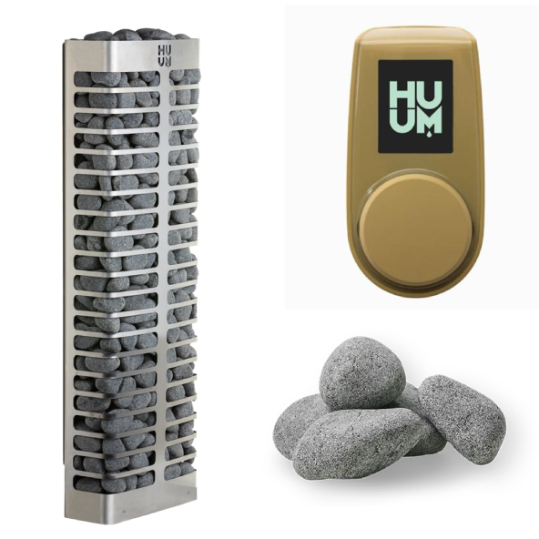 HUUM STEEL Mini Series 3.5kW Sauna Heater Package-HUUM-UKU Local with Sand Case-HQ Sauna