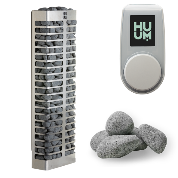 HUUM STEEL Mini Series 3.5kW Sauna Heater Package-HUUM-UKU Local with White Case-HQ Sauna