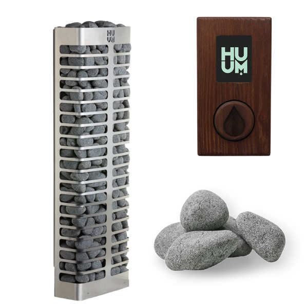 HUUM STEEL Mini Series 3.5kW Sauna Heater Package-HUUM-UKU Local with Wood Case-HQ Sauna