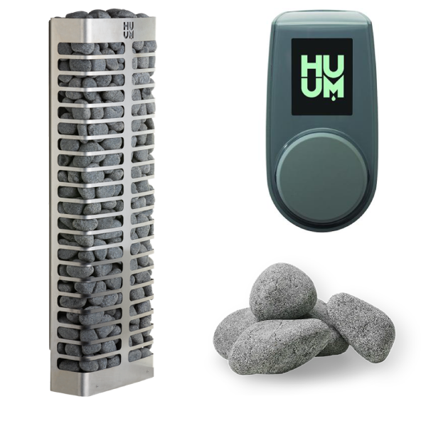 HUUM STEEL Mini Series 3.5kW Sauna Heater Package-HUUM-UKU Local with Blue Case-HQ Sauna