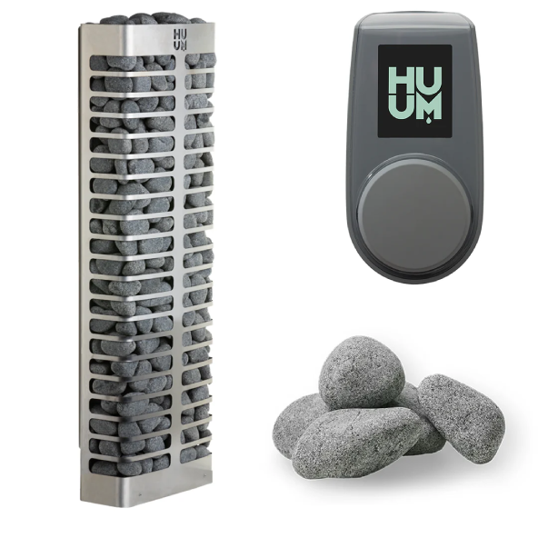 HUUM STEEL Mini Series 3.5kW Sauna Heater Package-HUUM-UKU Local with Gray Case-HQ Sauna