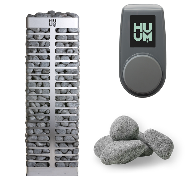 HUUM STEEL Series 10.5kW Sauna Heater Package-HUUM-UKU Local with Gray Case-HQ Sauna