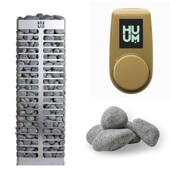 HUUM STEEL Series 10.5kW Sauna Heater Package-HUUM-UKU Local with Sand Case-HQ Sauna