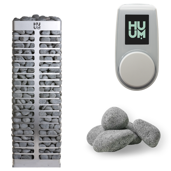 HUUM STEEL Series 10.5kW Sauna Heater Package-HUUM-UKU Local with White Case-HQ Sauna