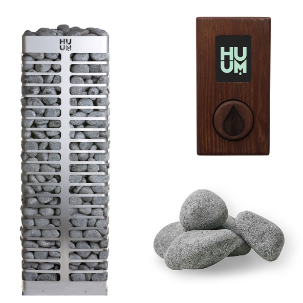 HUUM STEEL Series 6.0kW Sauna Heater Package-HUUM-UKU Local with Wood Case-HQ Sauna