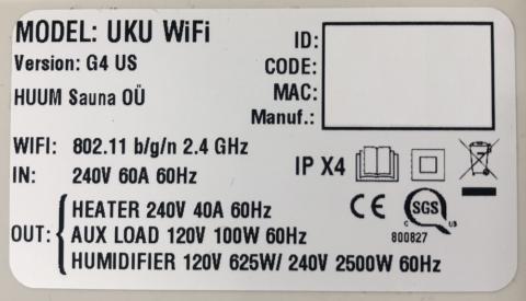 HUUM UKU Wi-Fi Spare Main Module SP0030-HUUM-HQ Sauna