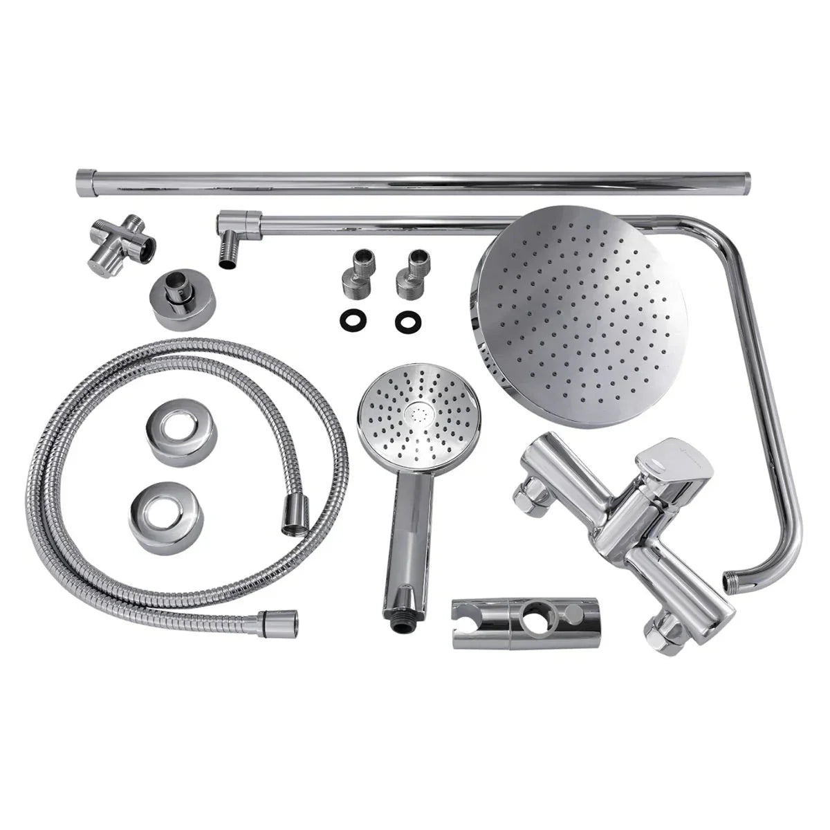SaunaLife Barrel Shower Model R3, Rain-Series Outdoor Barrel Shower Kit 53"Wx90"H-SaunaLife-HQ Sauna
