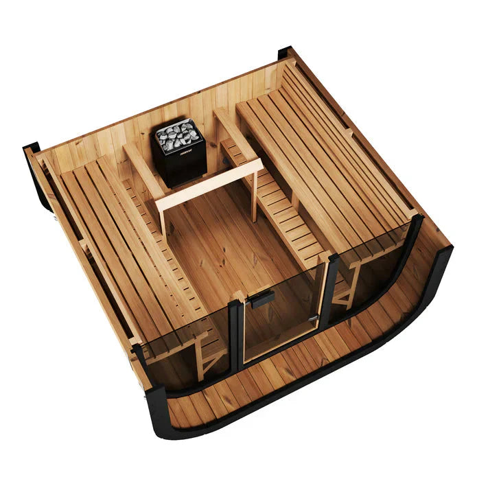 SaunaLife Model CL7G 6 Person Cube Series Outdoor Sauna Kit-SaunaLife-HQ Sauna