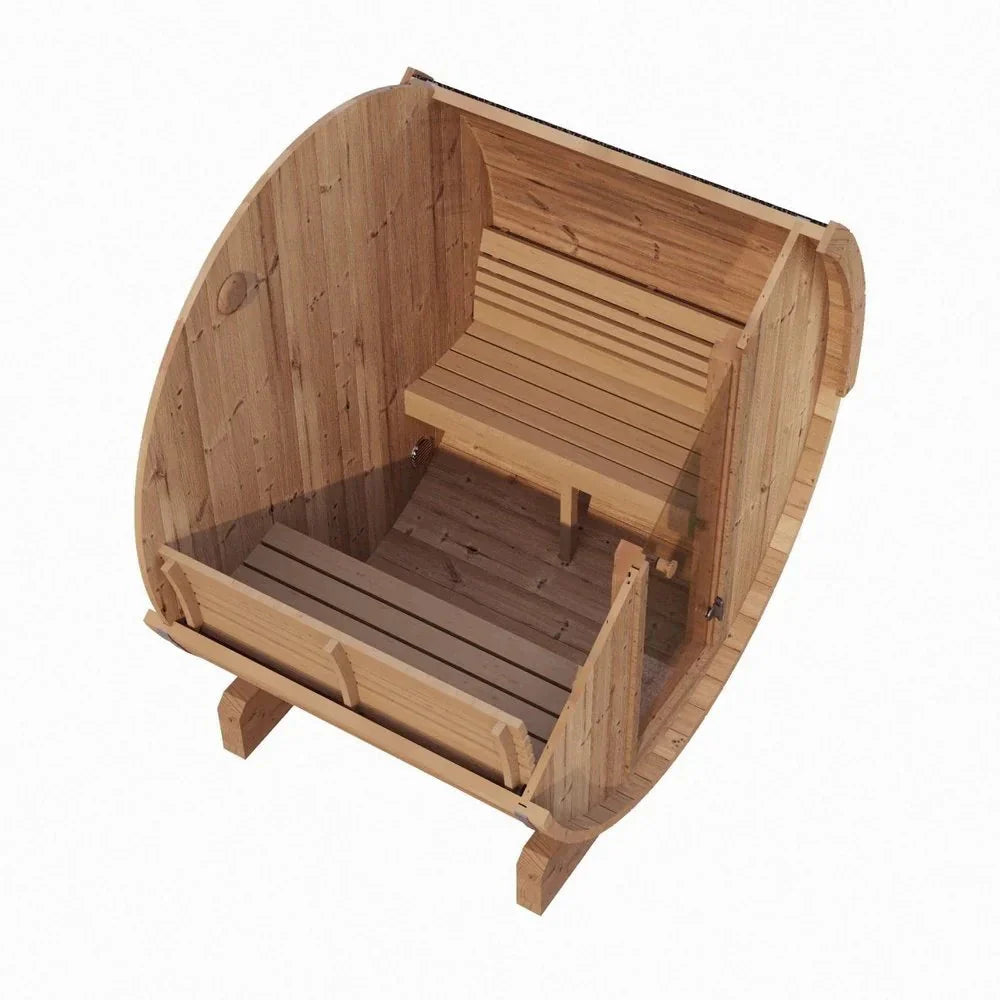 SaunaLife Model E6 3 Person Barrel Sauna-SaunaLife-HQ Sauna