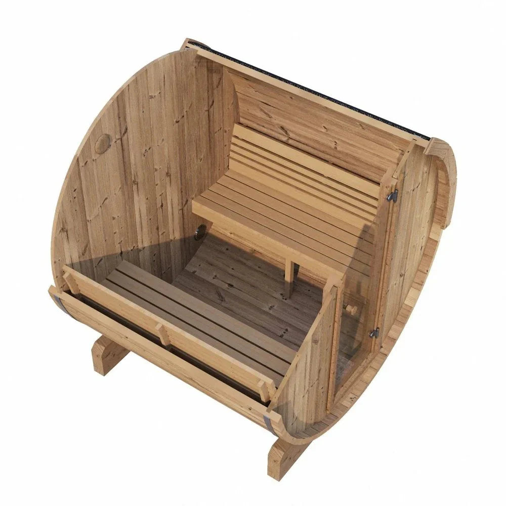 SaunaLife Model E7 4 Person Barrel Sauna-SaunaLife-HQ Sauna