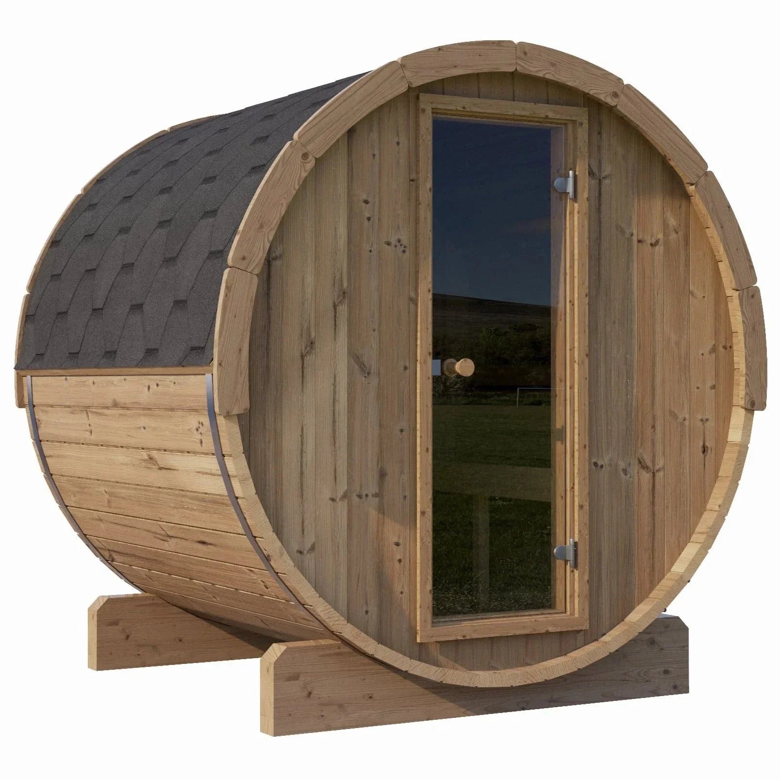 SaunaLife Model E7 4 Person Barrel Sauna-SaunaLife-HQ Sauna