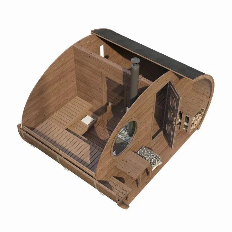 SaunaLife Model G11 8 Person Garden Series Outdoor Sauna-SaunaLife-HQ Sauna