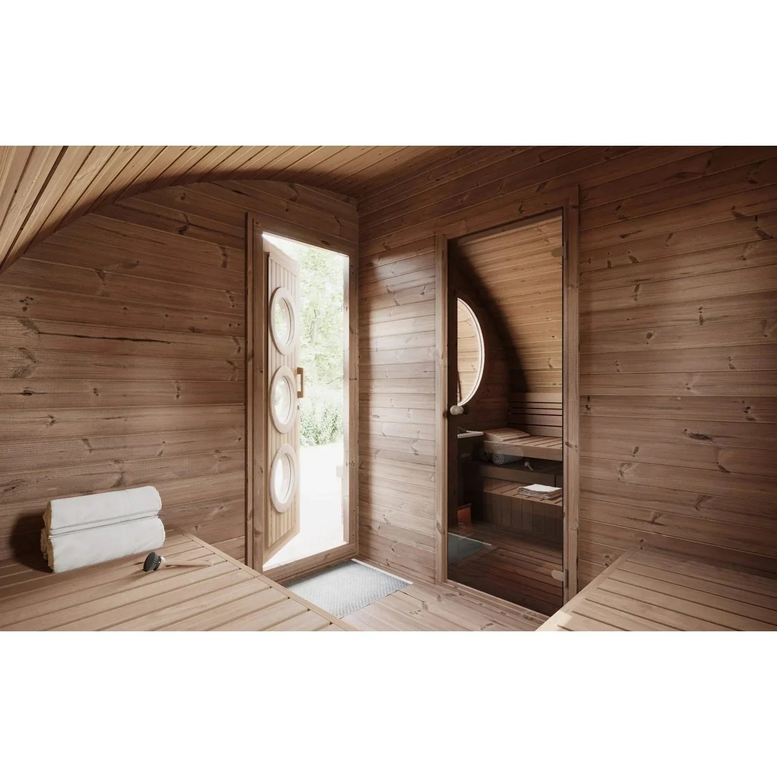 SaunaLife Model G11 8 Person Garden Series Outdoor Sauna-SaunaLife-HQ Sauna