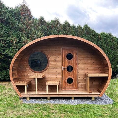SaunaLife Model G11 8 Person Garden Series Outdoor Sauna-SaunaLife-HQ Sauna